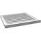 Ekena Millwork Vertical Surface Mount PVC Gable Vent: Functional, w/ 2"W x 2"P Brickmould Sill Frame, 26"W x 24"H GVPVE26X2403SF - alternate 3